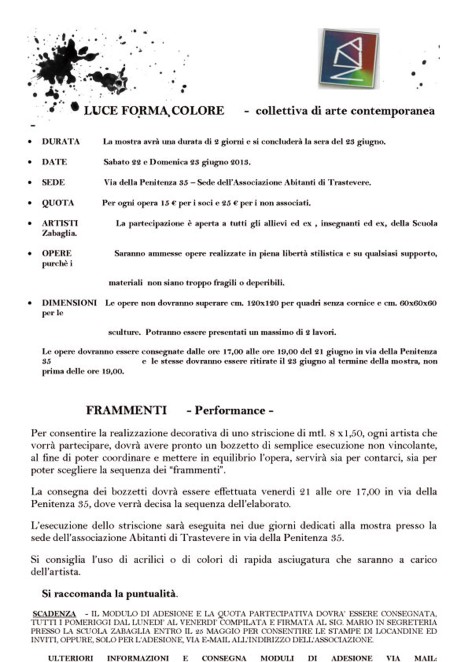 LUCE FORMA COLORE locandina 2